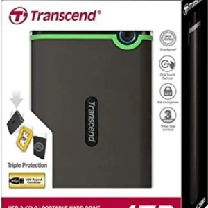 Transcend 1TB StoreJet 25M3 USB 3.1 Portable Hard Drive Anti-Shock Protection - Image 1